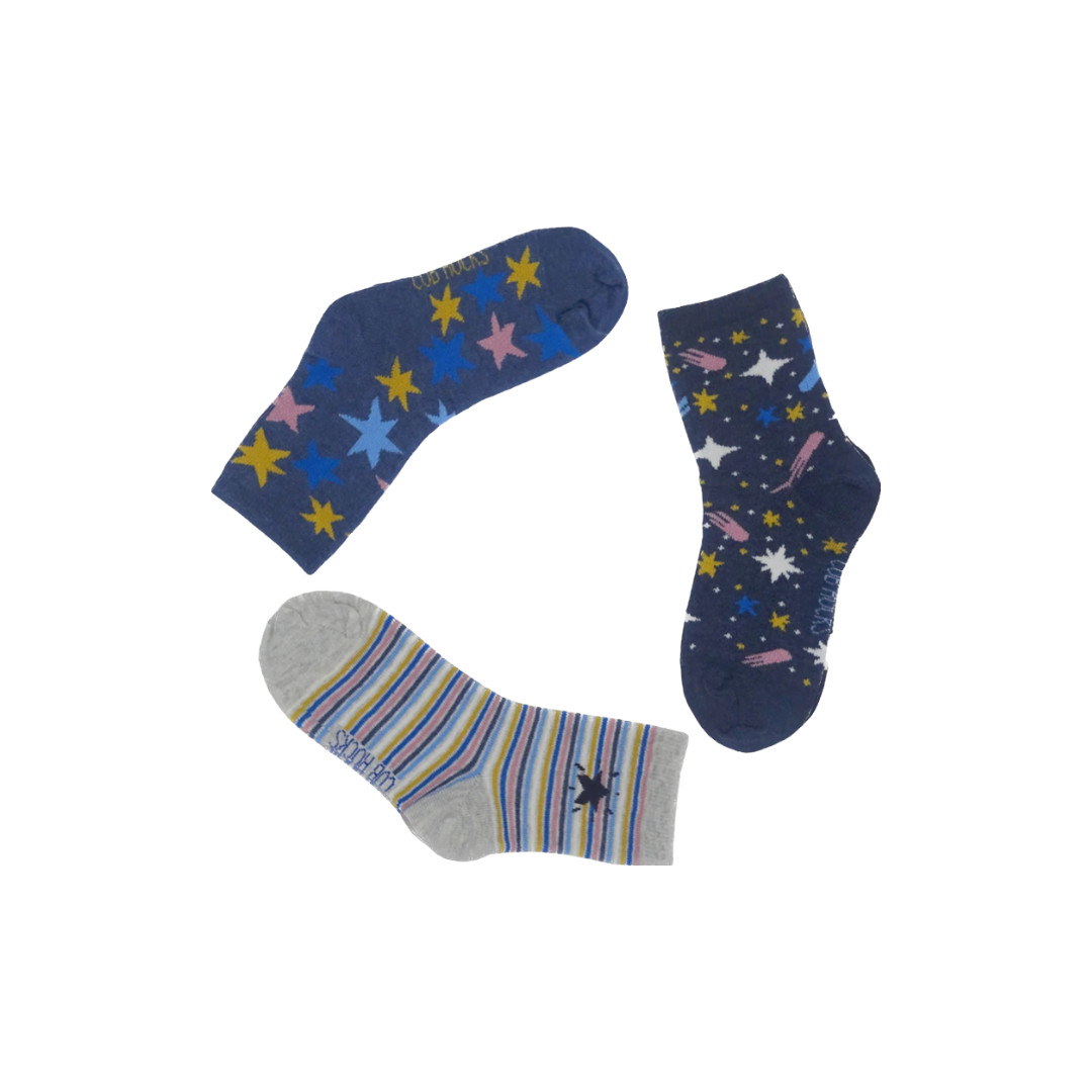 Cubrocks Stars 3pk Socks