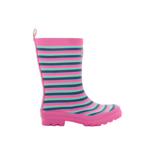 Hatley Rose Violet Stripe Welly