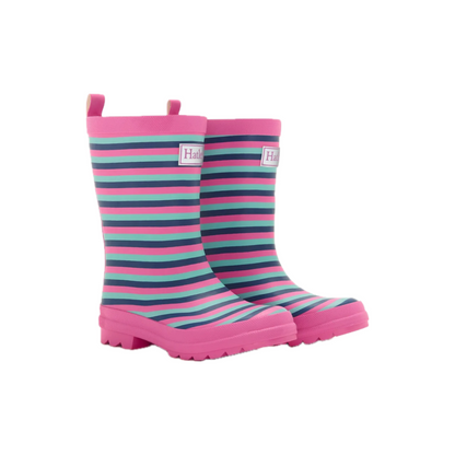 Hatley Rose Violet Stripe Welly